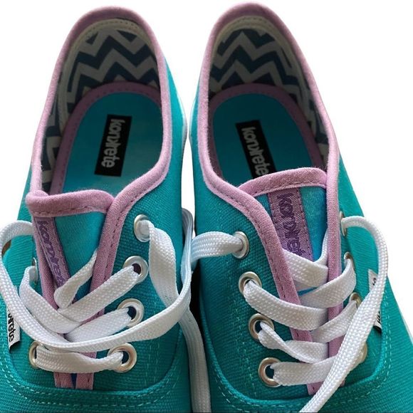 NWOT Konkrete Turquoise Canvas Shoes - Picture 4 of 6